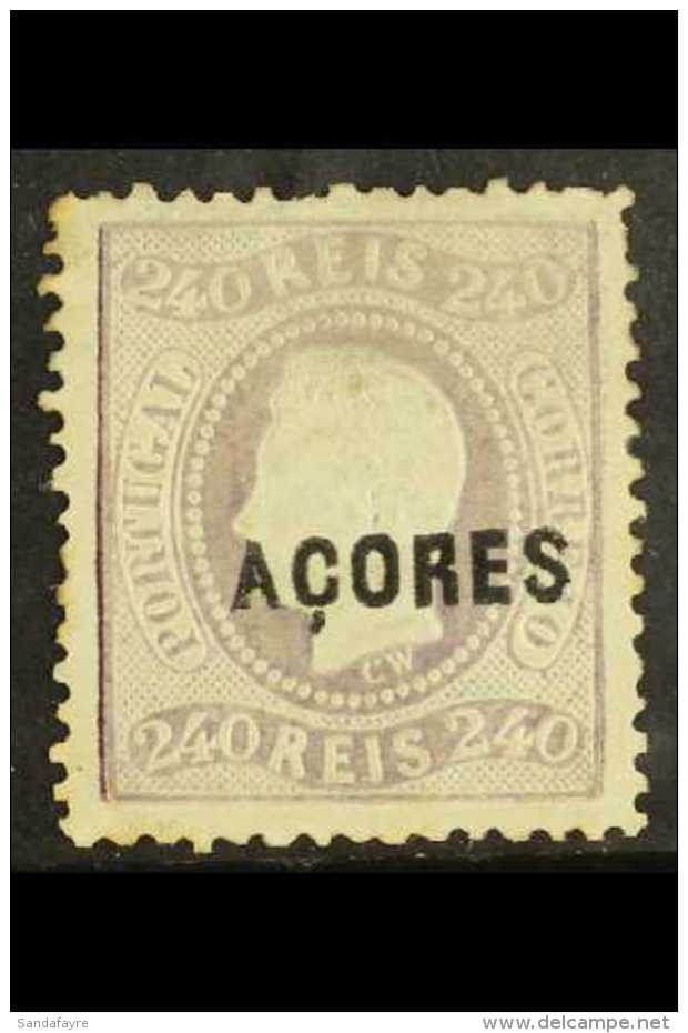 AZORES 1868 240r Pale Lilac, Afinsa 15, Mint, Perf Faults &amp; A Little Dirty, Cat &euro;798 For More Images,... - Altri & Non Classificati