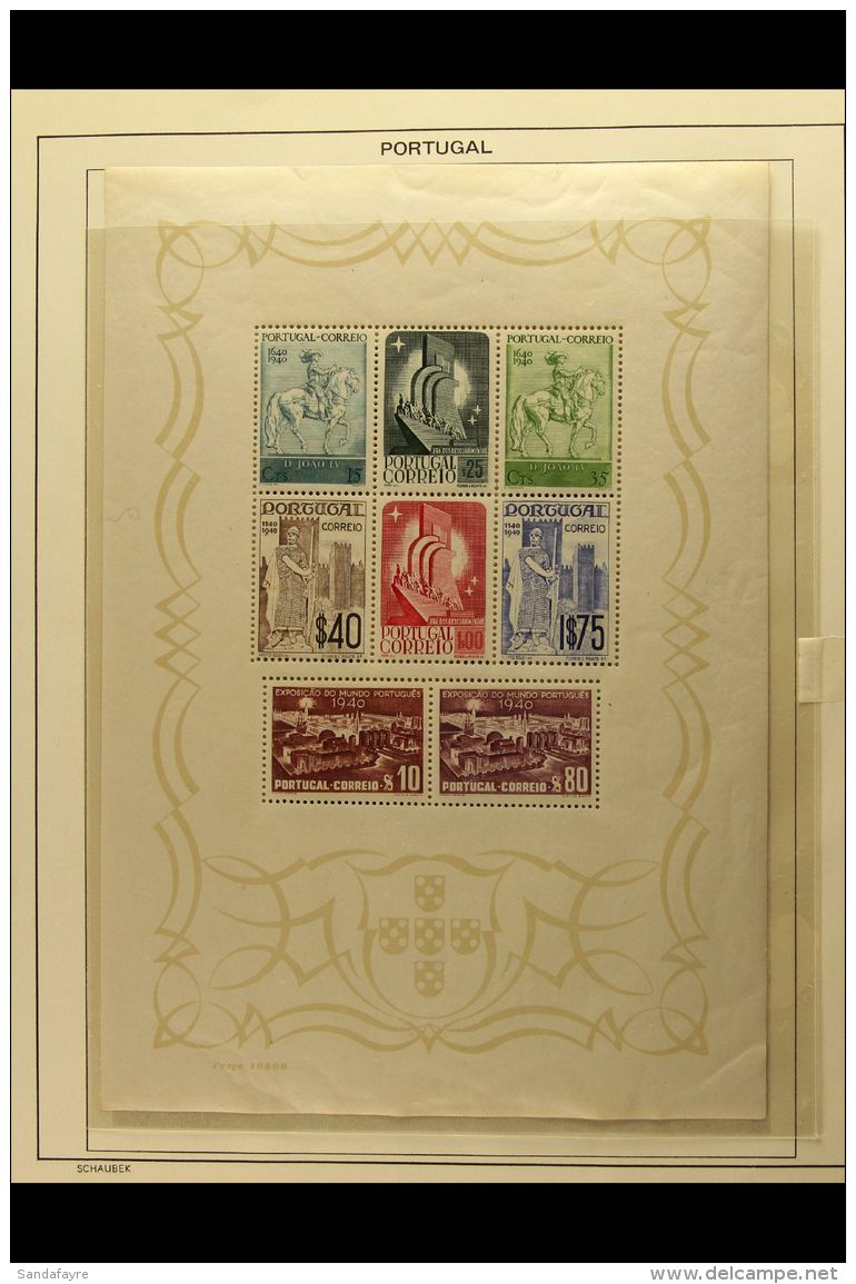 1940-44 NHM MINIATURE SHEET COLLECTION Presented In Mounts On Printed Pages. A Complete Run Inc 1940 Centenary M/s... - Autres & Non Classés