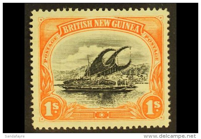 1901-05 1s Black &amp; Orange Lakatoi Wmk Horizontal, SG 6, Fine Mint, Fresh. For More Images, Please Visit... - Papua Nuova Guinea