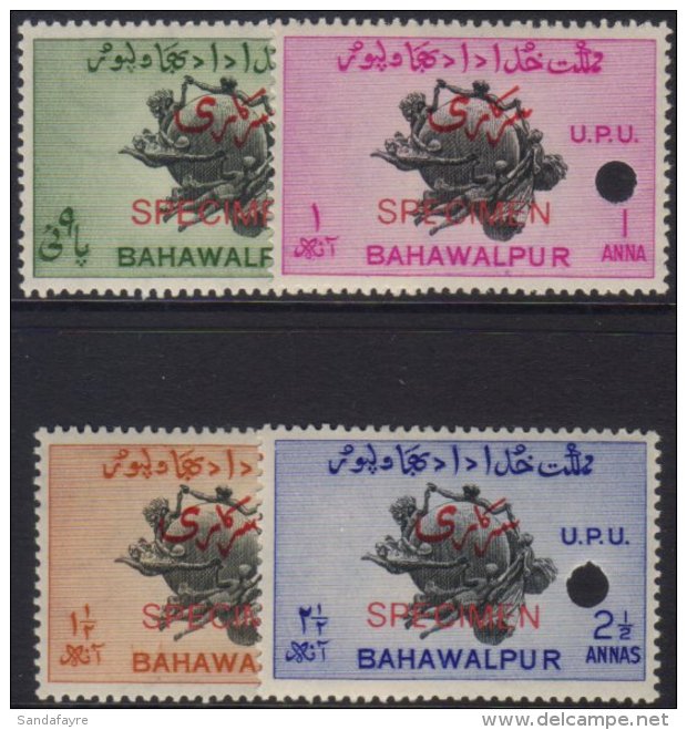 1949 UPU Official Set, SG O28/31, Overrpinted "SPECIMEN" In Red, Each With Security Punch Hole. Superb NHM, Ex.... - Bahawalpur