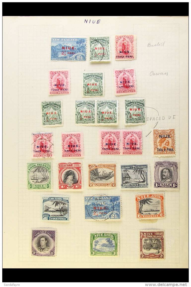 1902-1950 FRESH MINT AND FINE USED Old-time Collection On Album Pages, Fine And Fresh Condition. Note 1902... - Niue