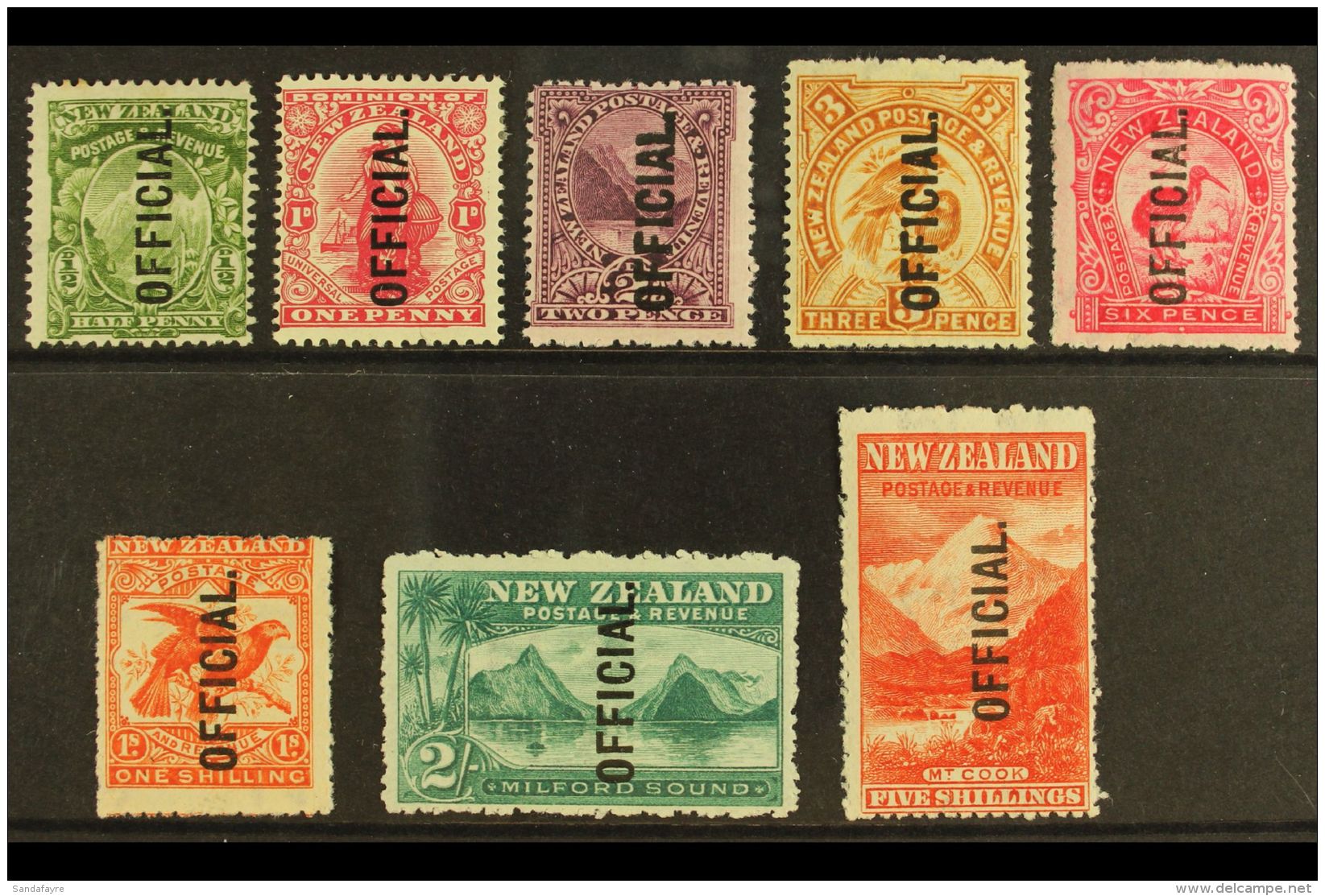 OFFICIAL 1907-11 Complete Set (one Of Each Value, SG O59/67), Fine Mint. Fresh And Attractive! (8 Stamps) For More... - Altri & Non Classificati