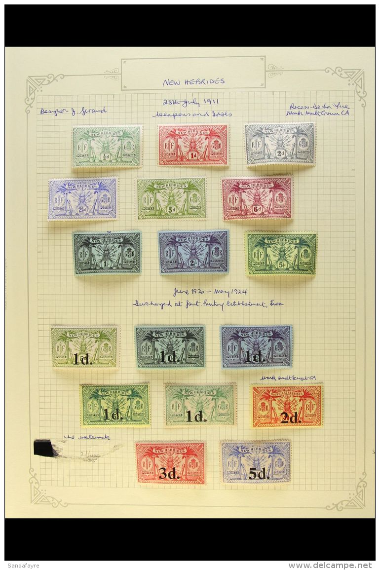 ENGLISH: 1910-80 FINE MINT OR NHM COLLECTION Written Up On Pages, Incl. 1910 Set, 1911 Set, 1921 Set, 1924... - Altri & Non Classificati
