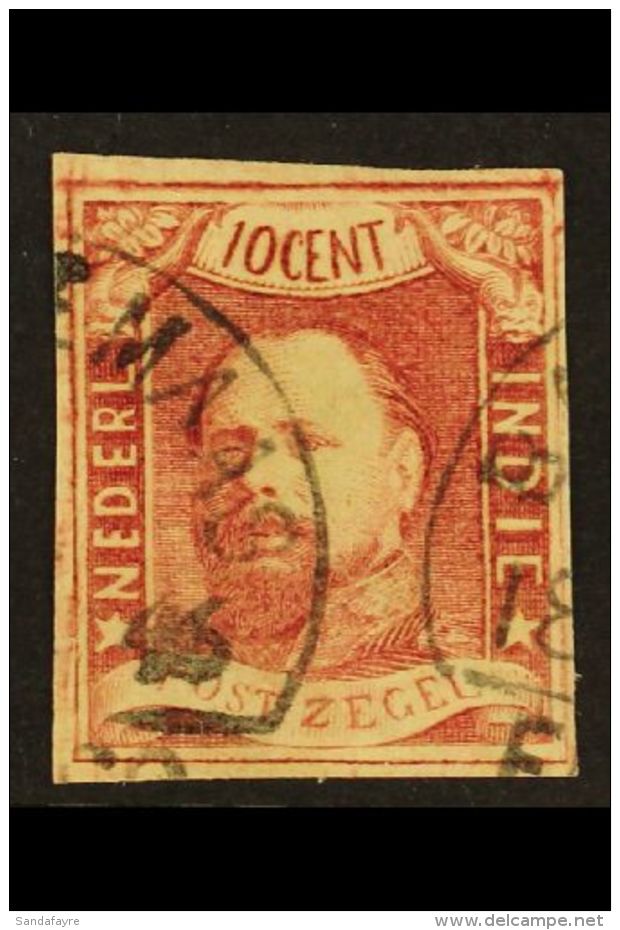 INDIES 1864 10c Carmine Imperf., SG 1 (NVPH 1), Very Fine Used. For More Images, Please Visit... - Autres & Non Classés