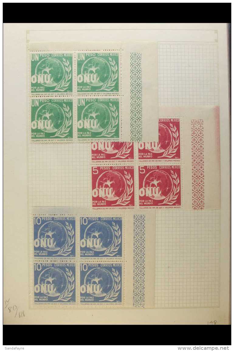 1935-1989 VERY FINE MINT COLLECTION Of  Postage Issues In An Album. Note 1938 Planning And Housing Congress Set;... - Messico