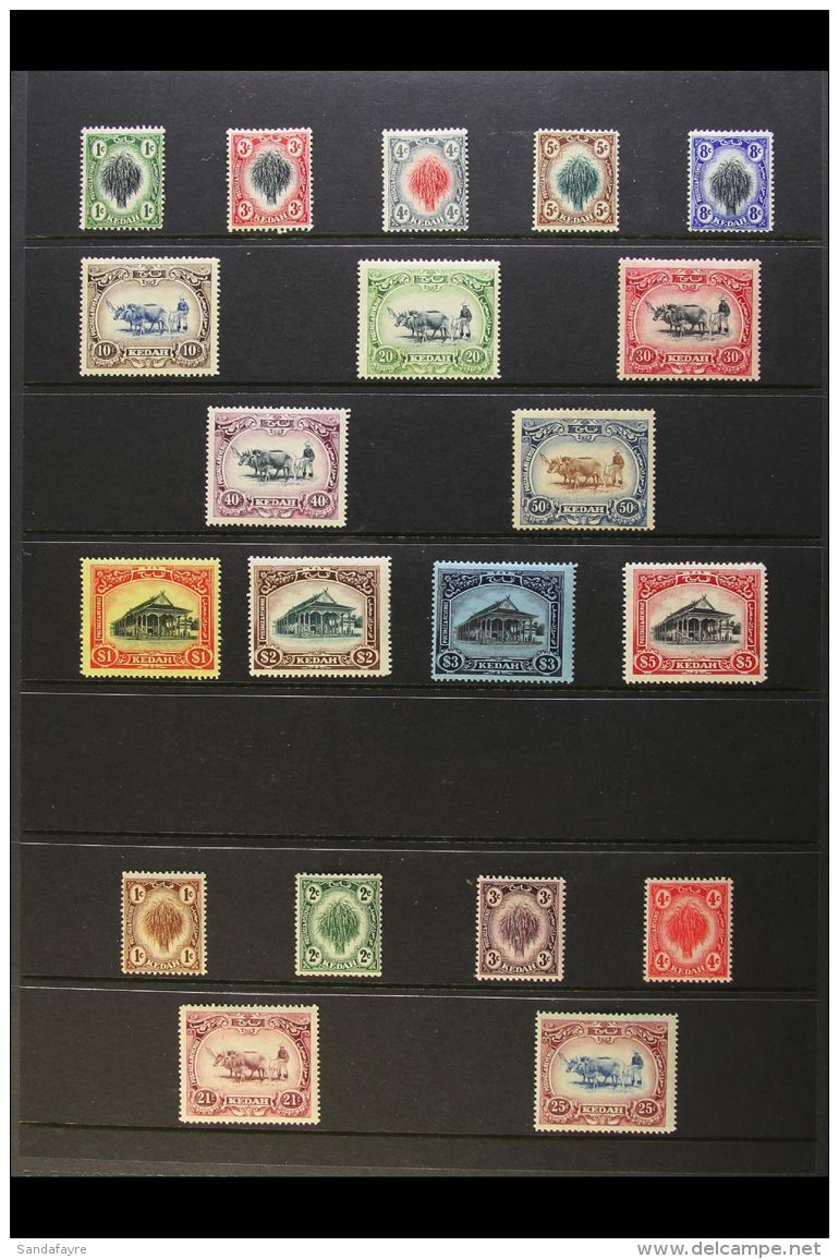 KEDAH 1912-21 MINT SELECTION On A Stock Page. Includes 1912 MCA Watermark Set (SG 1/14) &amp; 1919-21 New Colour... - Altri & Non Classificati