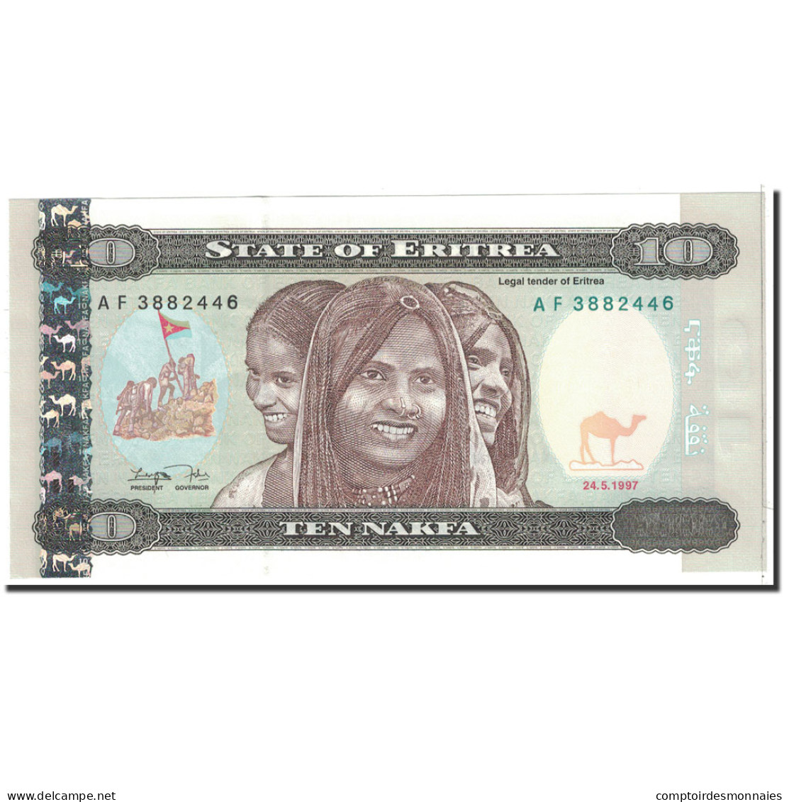 Billet, Eritrea, 10 Nakfa, 1997, 1997-05-24, KM:3, NEUF - Eritrea