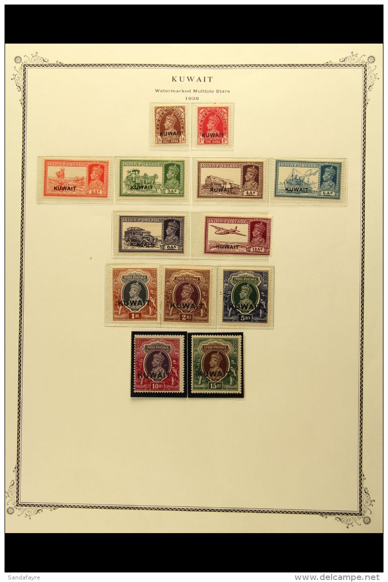 1939-51 FINE MINT COLLECTION An All Different Collection On Album Pages, Includes 1939 Complete Set (the 10r And... - Koweït
