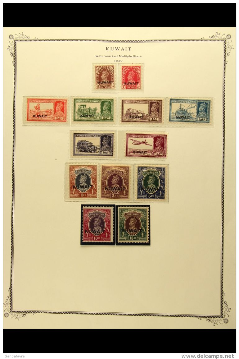 1939-51 FINE MINT COLLECTION An All Different Collection On Album Pages, Includes 1939 Complete Set (the 10r And... - Kuwait