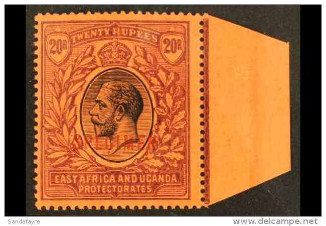EAST AFRICA AND UGANDA 1912 20r Black And Purple On Red, Geo V, SG 59, Overprinted "Specimen", Superb NHM Marginal... - Vide