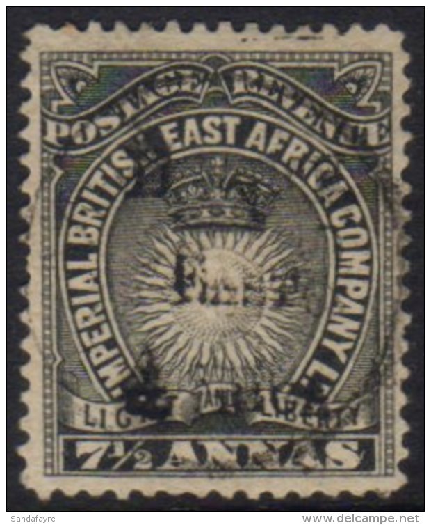 1895 7&frac12;a Black , Variety "handstamp Double", SG 41a, Very Fine Mint No Gum. Scarce Stamp. For More Images,... - Vide