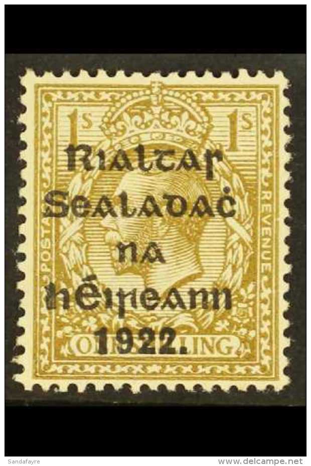 1922 (Thom Overprint In Black) 1s Bistre-brown, The Stamp With "ONF" For "ONE" (SG 15var, Hibernian T19a), Mint.... - Autres & Non Classés