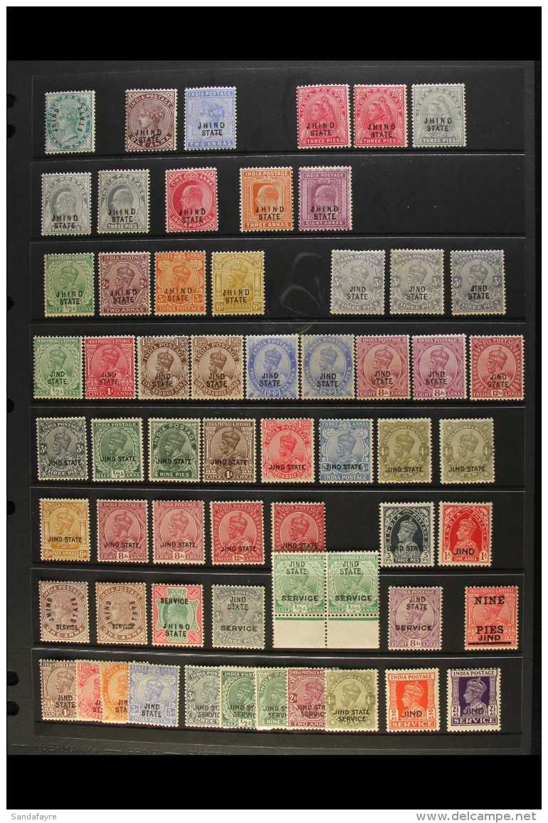 JIND STATE 1885-1943 MINT COLLECTION With A Few Shades &amp; Useful Officials On A Stock Page. Includes A Small QV... - Otros & Sin Clasificación