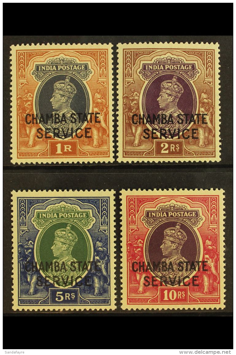 CHAMBA OFFICIALS. 1938-40 KGVI High Values Set, SG O68/71, Never Hinged Mint (4 Stamps) For More Images, Please... - Other & Unclassified