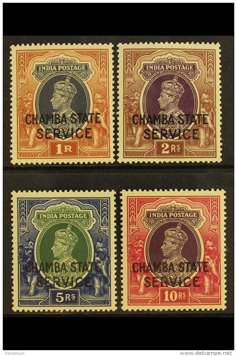 CHAMBA OFFICIALS. 1938-40 KGVI High Values Set, SG O68/71, Never Hinged Mint (4 Stamps) For More Images, Please... - Altri & Non Classificati