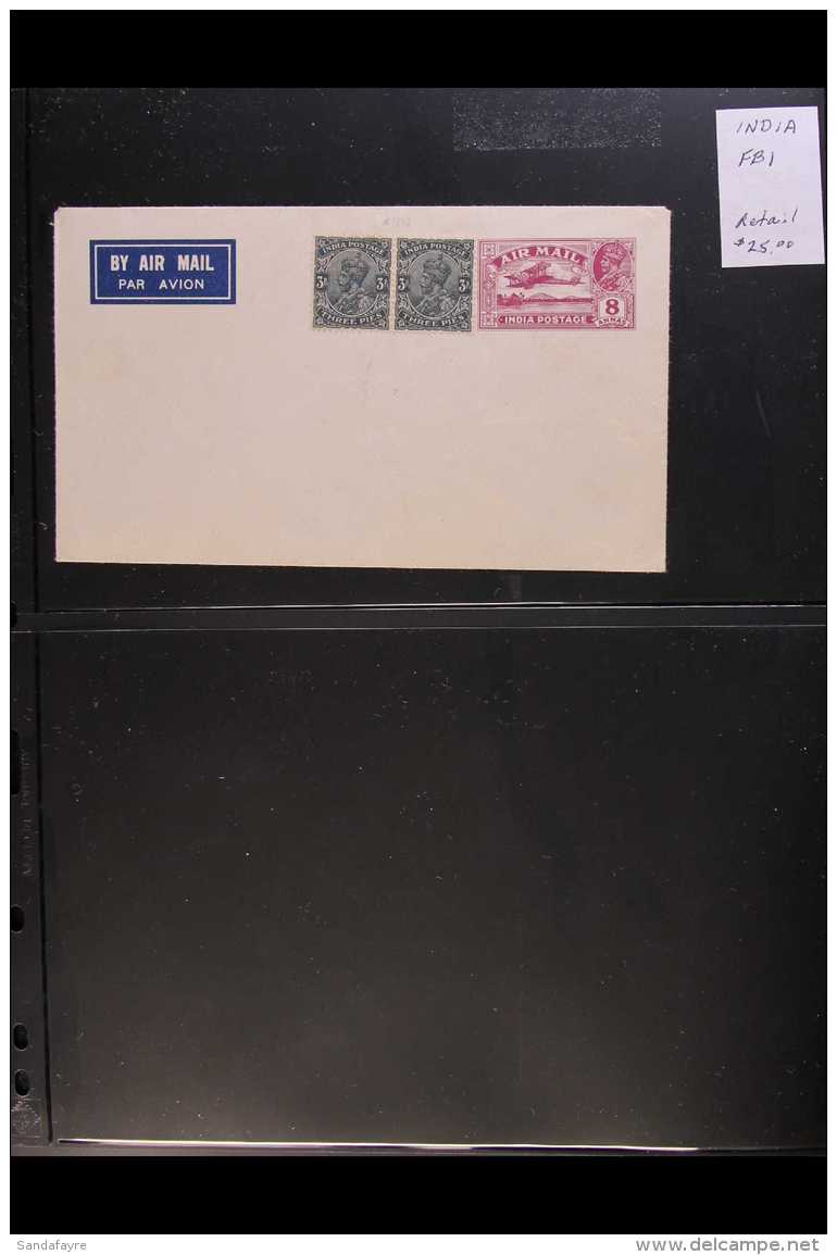 POSTAL STATIONERY AIRMAIL ENVELOPES 1929-60s Mostly Unused Examples From 1929 8a With 2x 3p KGV Stamps Applied,... - Autres & Non Classés