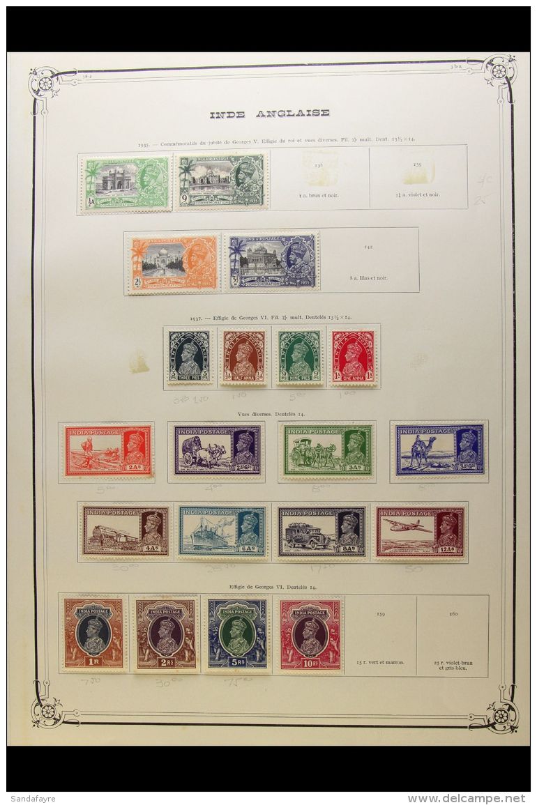 INDIA &amp; STATES MINT COLLECTION An "Old Time" Country &amp; Convention States Collection Presented On An Old... - Autres & Non Classés