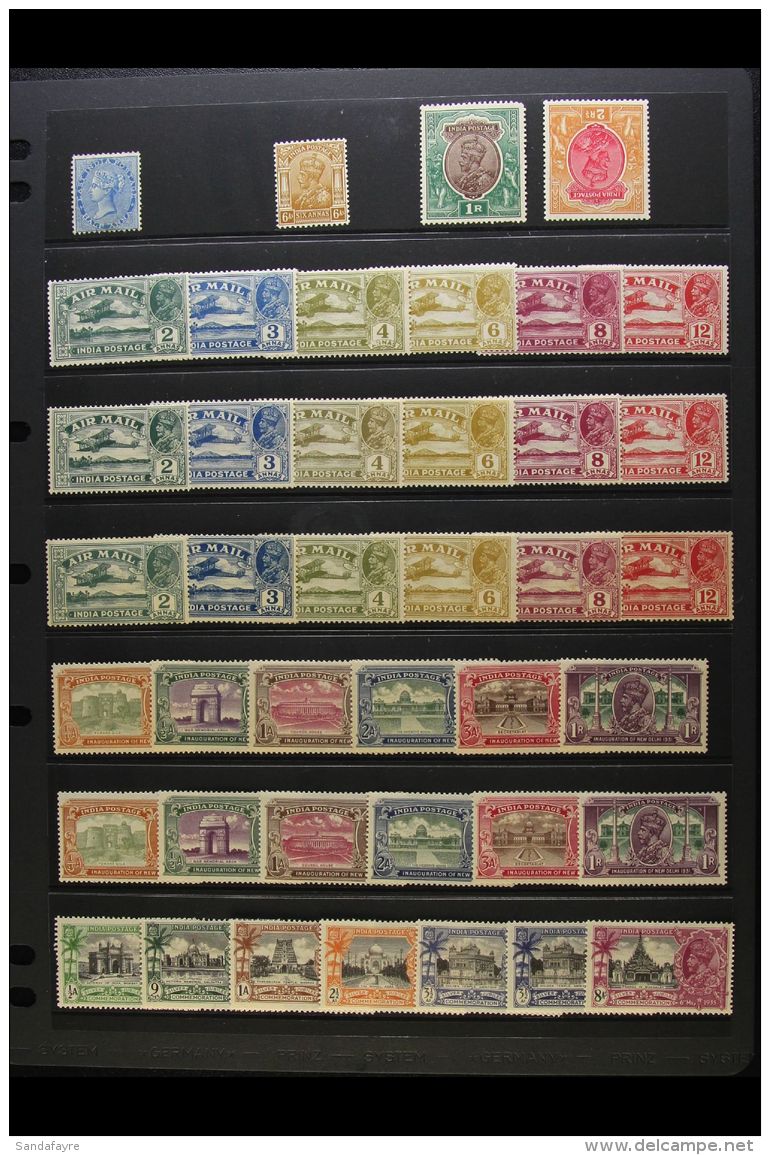 1865-1955 MINT ASSEMBLY Presented On Stock Pages With Much Of Interest. Includes KGV Defins To 1r &amp; 2r (2r... - Altri & Non Classificati