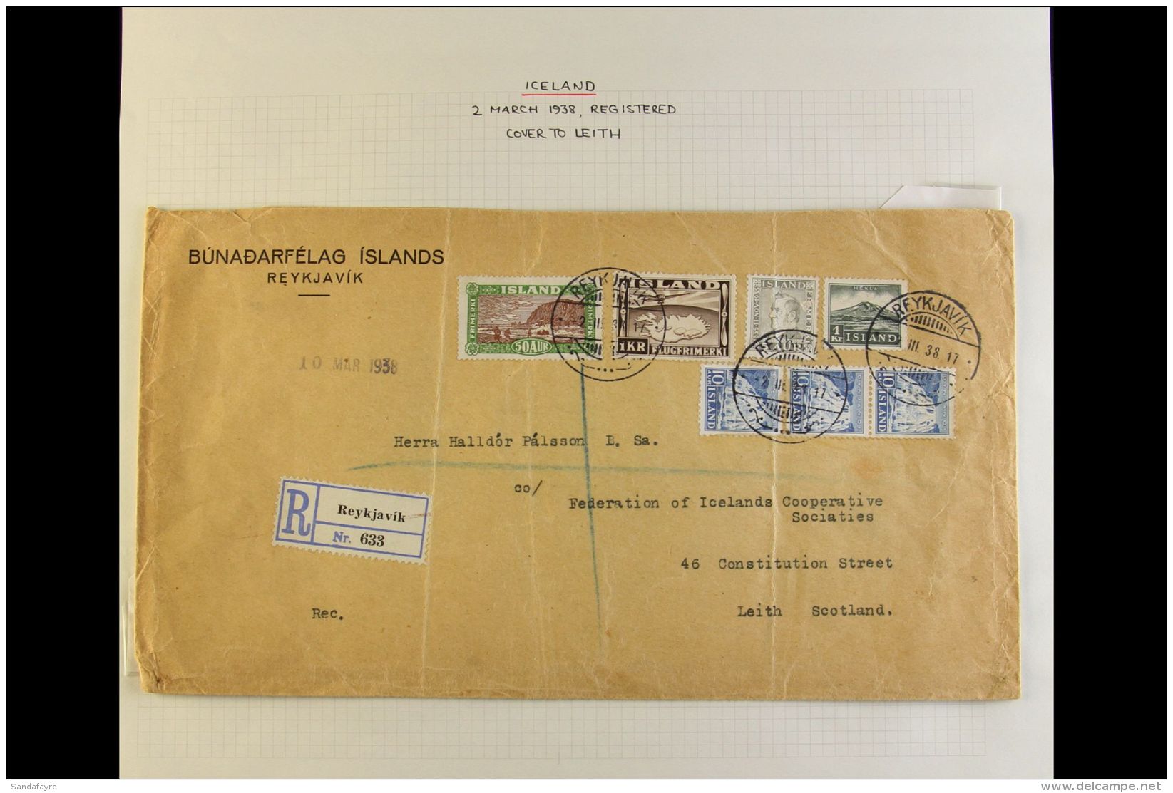 1933-67 COVERS GROUP Includes 1933 Printed "Natural History Museum" Cover To Ireland Bearing 1931 5a Falls, And... - Altri & Non Classificati
