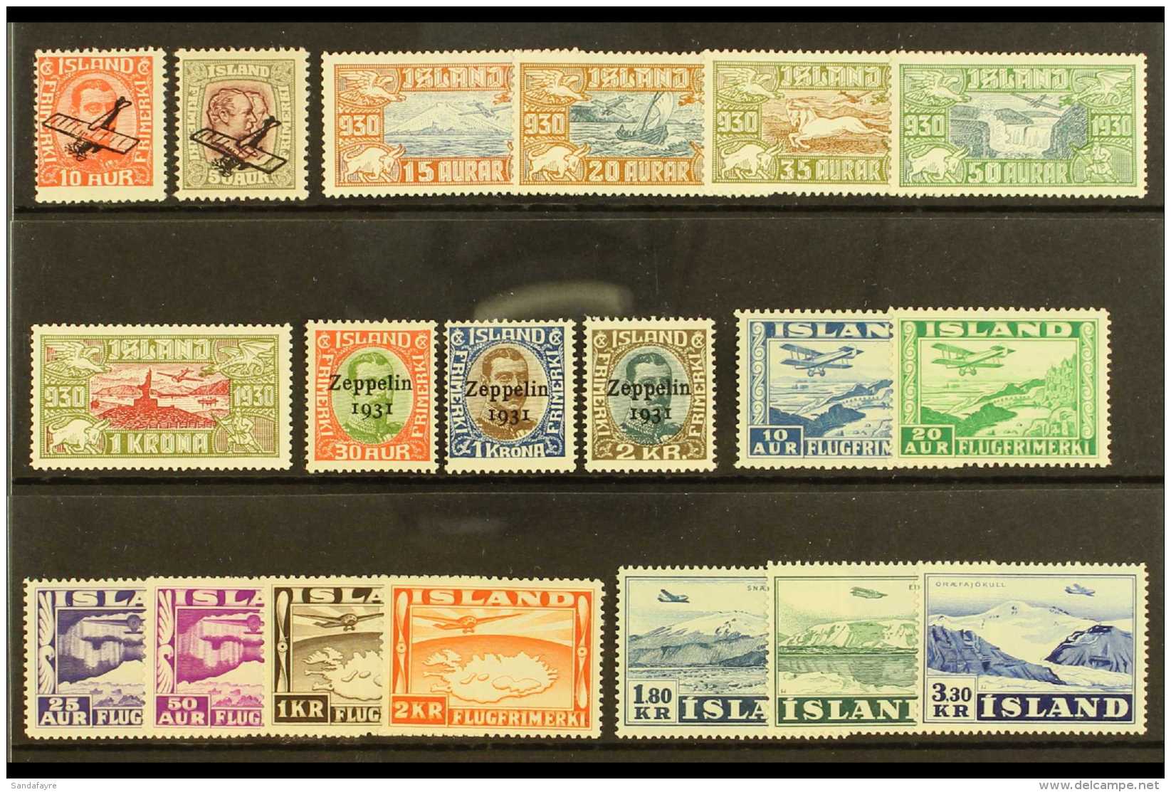 1928-52 MINT / NEVER HINGED MINT AIRMAILS -  Incl. 1928-9 Set, 1930 Parliament Millenary Set, 1931 Zeppelin Ovpts... - Altri & Non Classificati