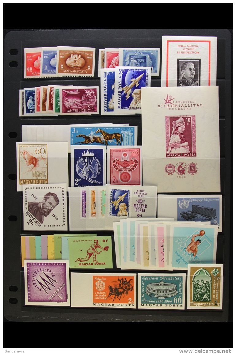 1949-19721 IMPERFORATED ISSUES. NEVER HINGED MINT COLLECTION On Stock Pages, All Different, Inc 1949 UPU Three... - Altri & Non Classificati