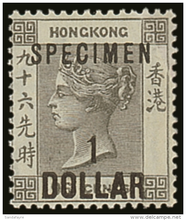1898 $1 On 96c Black With English Only Surcharge, Overprinted "Specimen", SG 53as, Superb Mint But Corner Crease.... - Altri & Non Classificati
