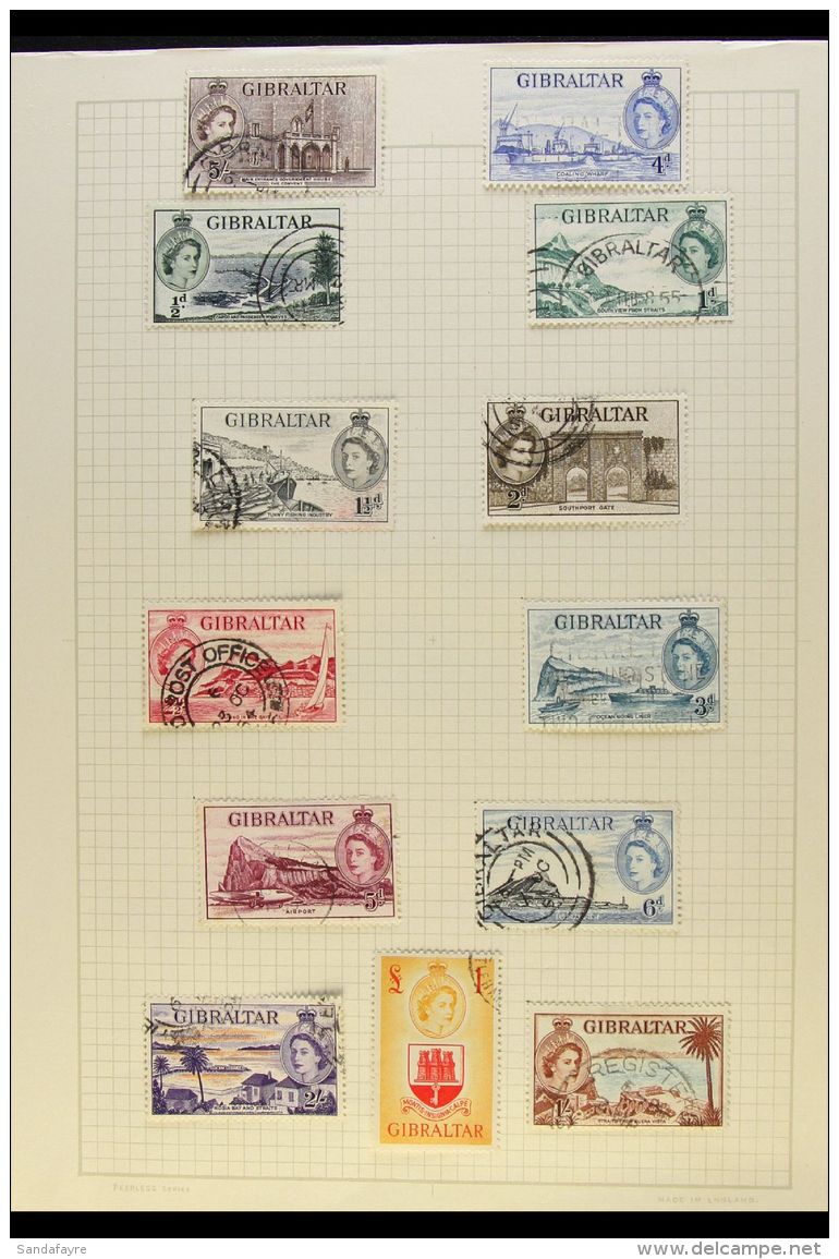 1937-1999 COLLECTION On Leaves, Mint (some Never Hinged) And Used Stamps, Inc 1938-51 To 5s Used, 1953-59 Set (ex... - Gibilterra