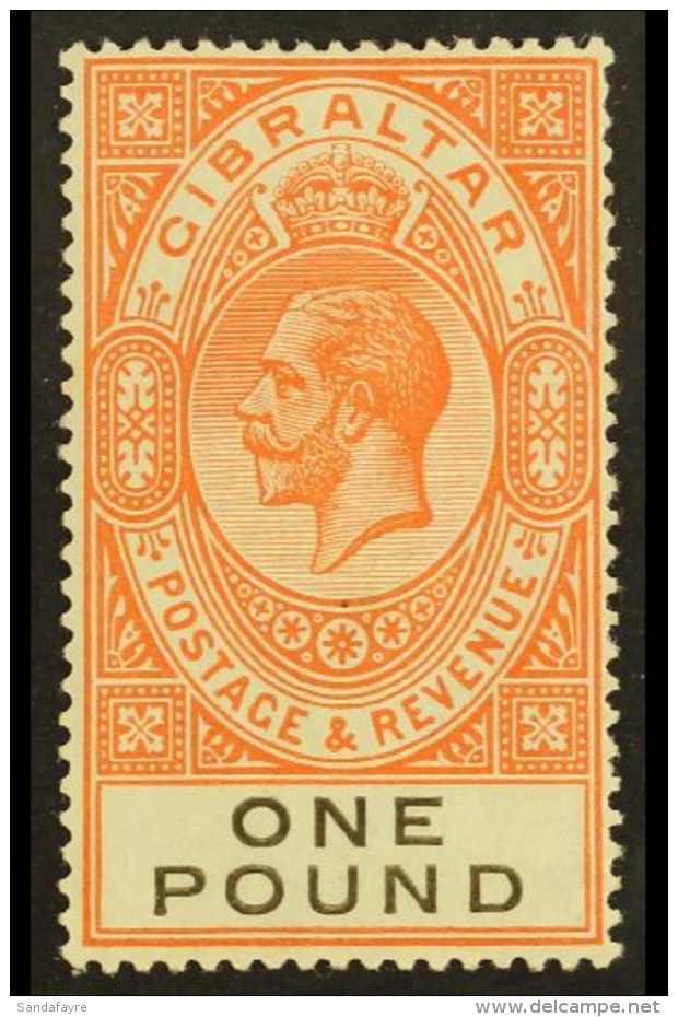 1925-32 &pound;1 Red-orange And Black, SG 107, Fine Fresh Mint. For More Images, Please Visit... - Gibraltar