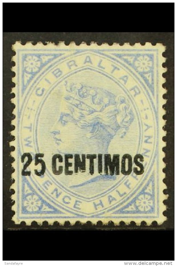 1889 25c On 2&frac12;d Bright Blue "Broken N" Variety, SG 18b, Fine Mint For More Images, Please Visit... - Gibilterra