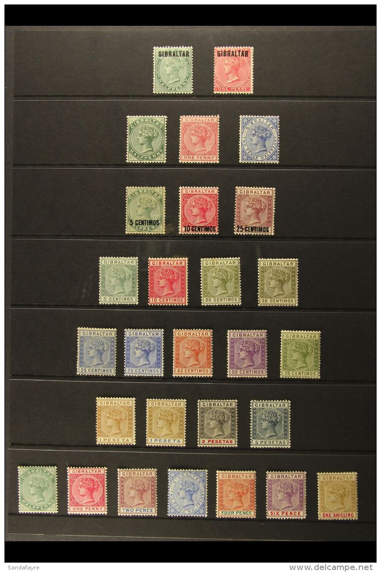 1886-98 QV MINT COLLECTION On A Stock Page. Includes 1886 (Bermuda Overprinted) &frac12;d &amp; 1d, 1886-87... - Gibilterra