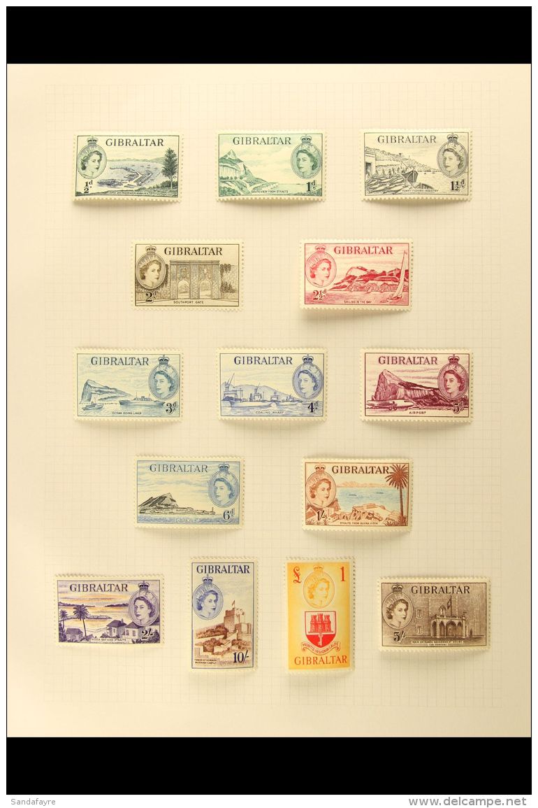 1886-1962 MINT AND USED COLLECTION On Album Pages, Includes 1912-24 Good Mint Range To 1s All Four Backs, 1921-27... - Gibraltar