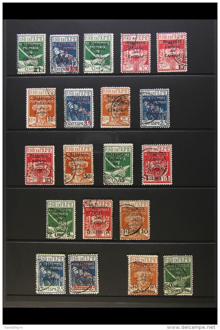 1920 Regency Opt'd Complete Set, Mi 1/19 + 9b, SG 146/162 Plus SG 154b, E163/64, (Sass S19, 147/148 &amp; Express... - Fiume