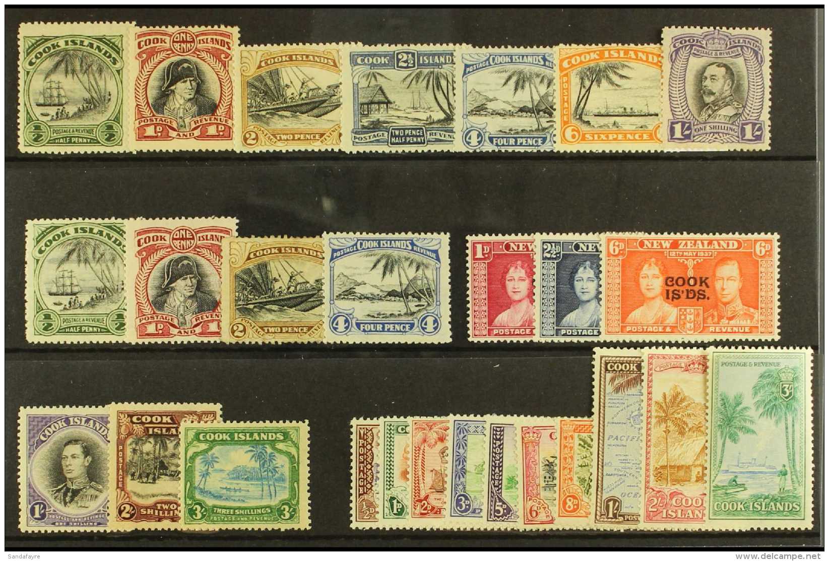 1932-61 MINT COLLECTION. Includes 1932 Set, 1933-36 Range To 4d, Jubilee Set, 1938 High Value Set &amp; 1949 Views... - Cook Islands