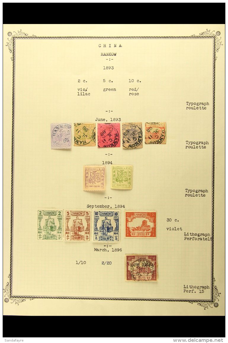 MUNICIPAL POSTS - HANKOW 1893 - 96 Lovely Mint And Used Collection Well Written Up With Much Historical Detail And... - Autres & Non Classés