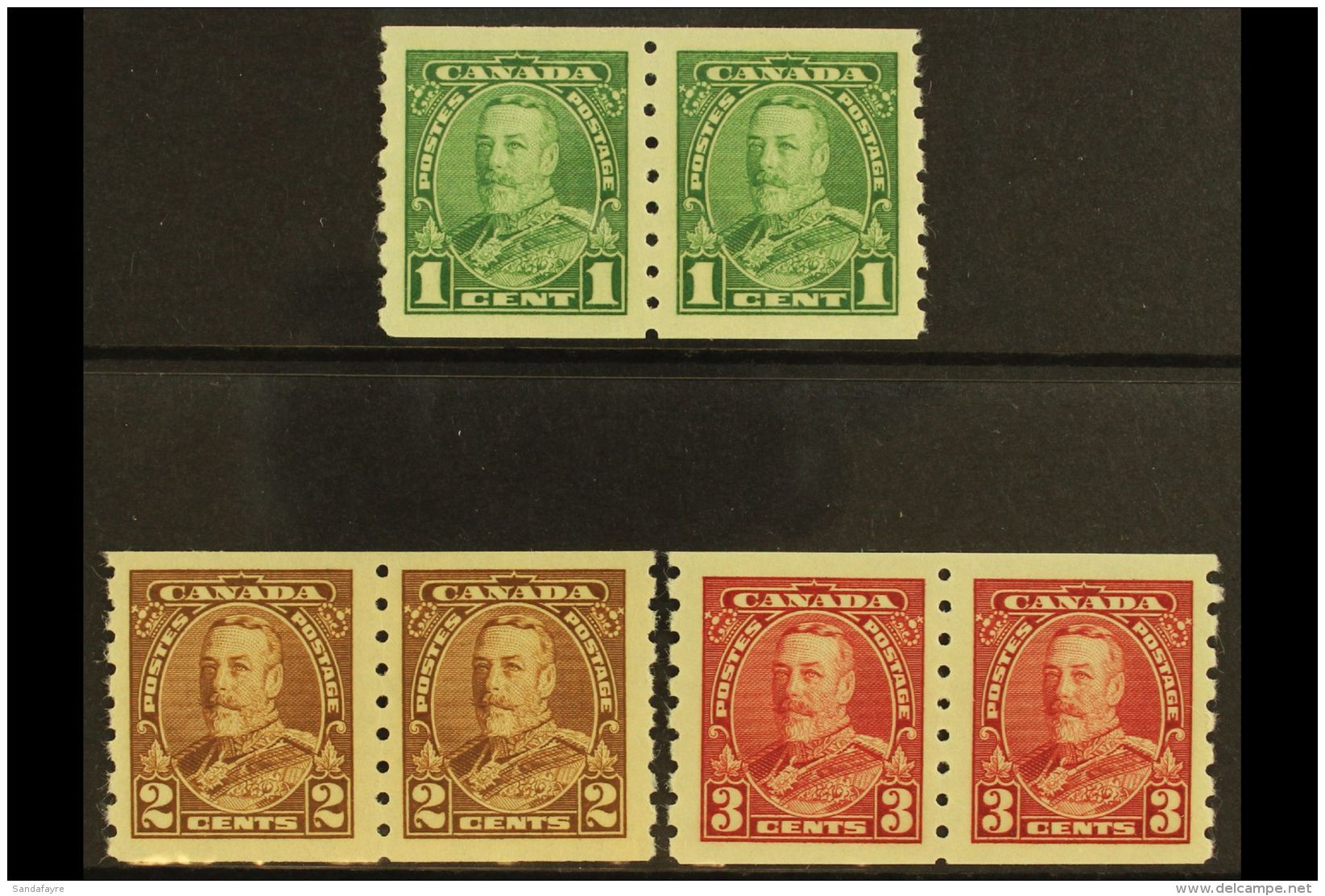 1935 Coil Stamps Imperf X Perf 8 Complete Set, SG 352/54, Fine Never Hinged Mint Horiz PAIRS, Very Fresh. 93 Pairs... - Autres & Non Classés