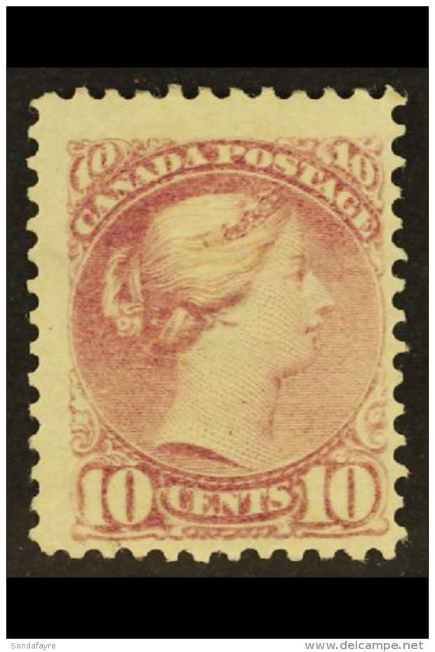 1876 10c Pale Lilac-magenta, Montreal Printing On Medium To Stout Wove Paper, SG 87, Mint With Part Original Gum,... - Andere & Zonder Classificatie