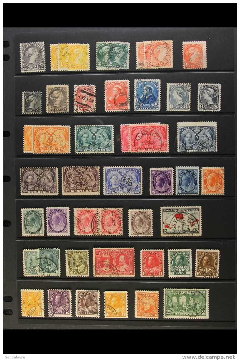 1868-1951 USED COLLECTION CAT &pound;600+ A Most Useful Range On Stock Pages That Includes 1868-90 15c Dull... - Altri & Non Classificati