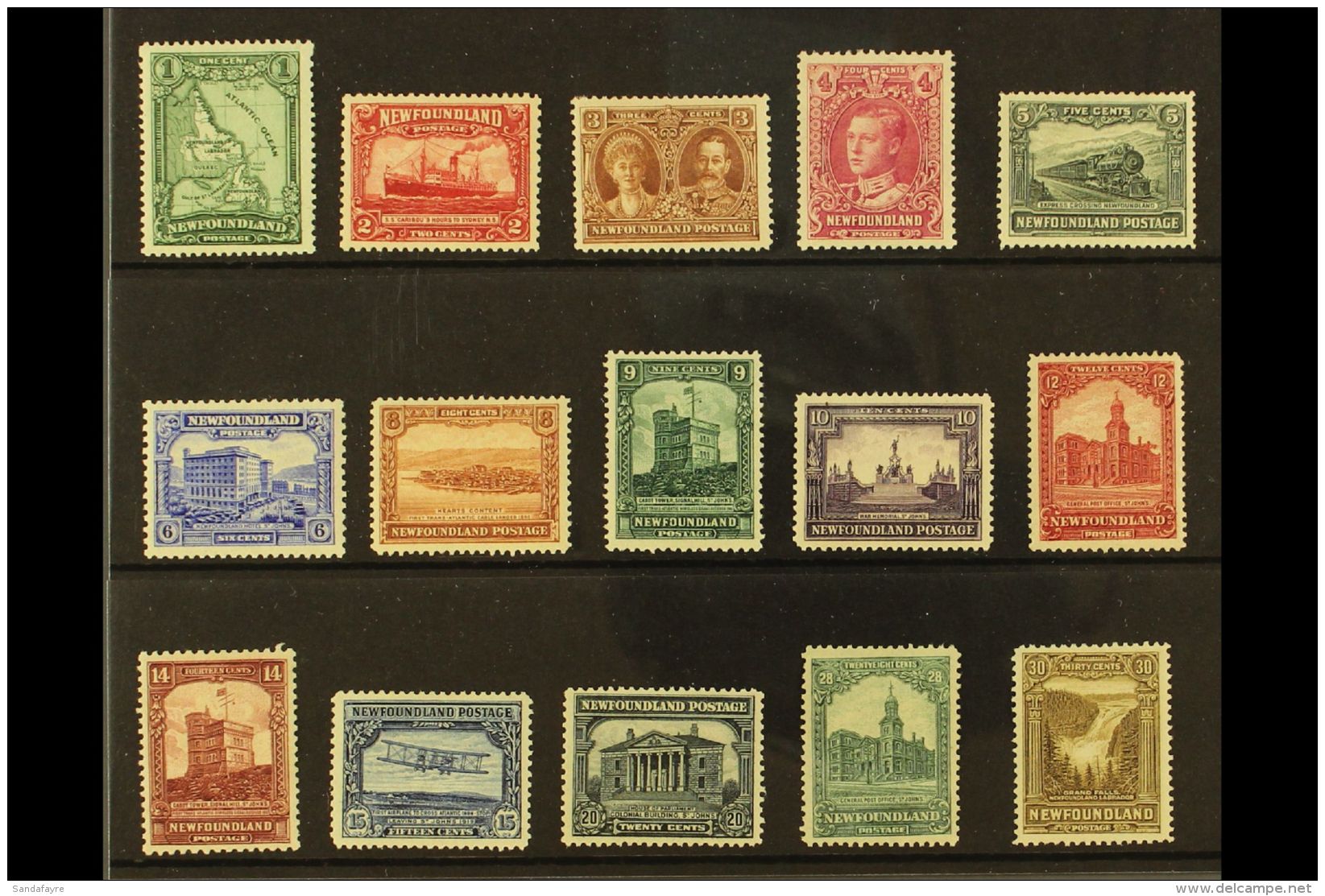 1928-29 Publicity Issue Complete Set, SG 164/78, Mint, Fresh Colours. (15 Stamps) For More Images, Please Visit... - Other & Unclassified