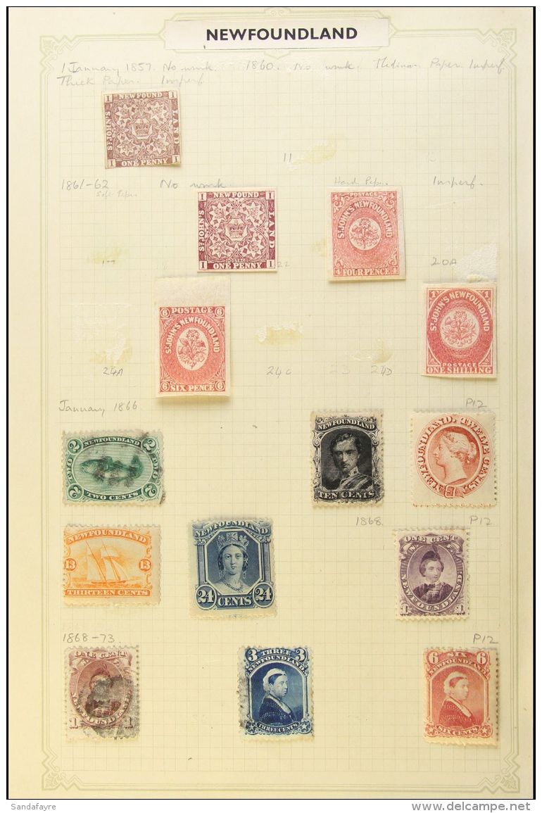 1857-1918 MINT &amp; USED COLLECTION On Small Album Pages. Includes 1861-4 Mint Range To 1s, 1865-71 Set (less 5c)... - Altri & Non Classificati