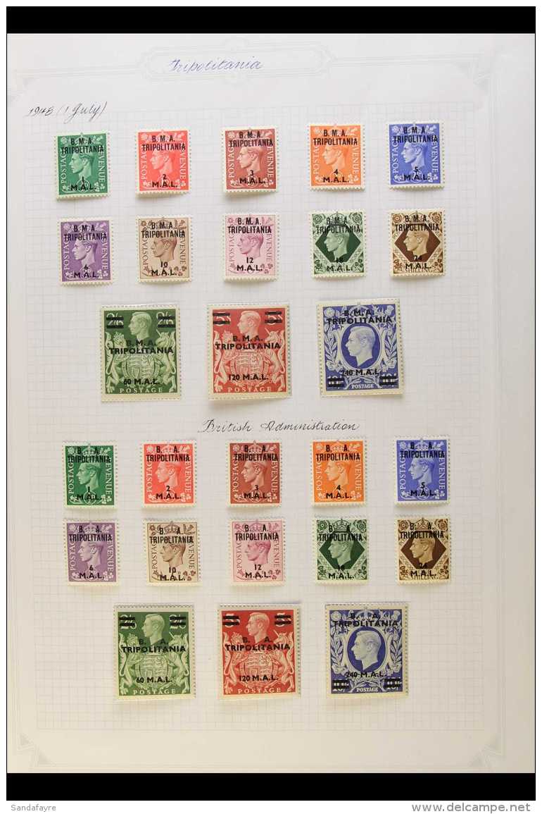 TRIPOLITANIA 1948-51 COMPLETE MINT / NHM COLLECTION Presented On Album Pages, SG T1/T34 &amp; TD1/10, With Top 3... - Afrique Orientale Italienne