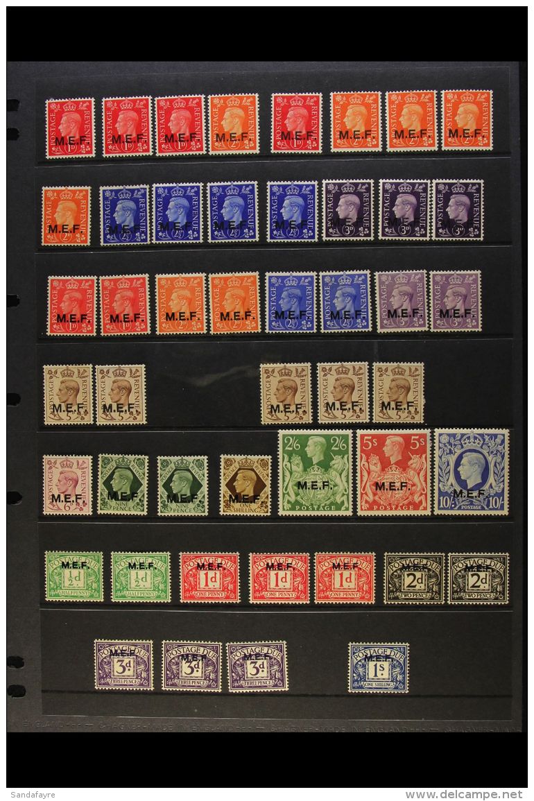 1942-1951 FINE MINT COLLECTION Neatly Presented On A Trio Of Stock Pages. Includes M.E.F. 1943-47 Set &amp; Dues... - Afrique Orientale Italienne