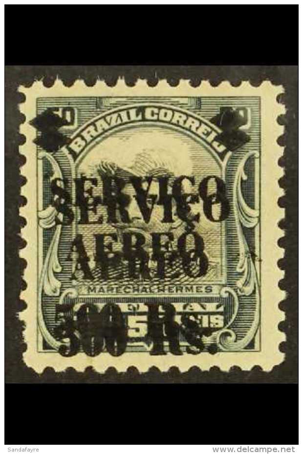 1927 500r On 50r Grey Air "Servico Aereo" DOUBLE SURCHARGE Variety, Scott C7a, Fine Mint, Fresh &amp; Scarce. For... - Sonstige & Ohne Zuordnung