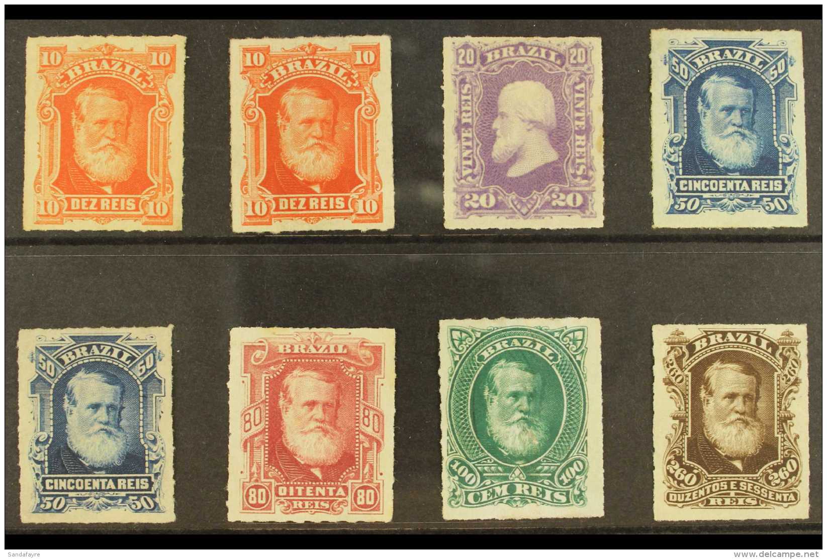 1878-79 UNUSED GROUP On A Stock Card, Mostly No Gum, Inc 1878-79 Set To 100r &amp; 260r. Fresh Colours, Cat... - Autres & Non Classés