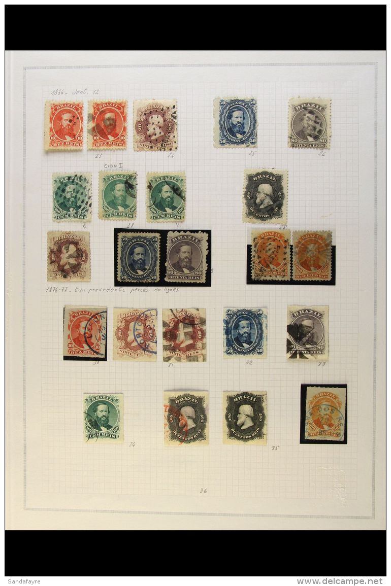 1866-1920 ATTRACTIVE COLLECTION On Leaves, Some Mint But Mostly Used Stamps, Inc (all Used) 1866 Set Inc 500r... - Autres & Non Classés