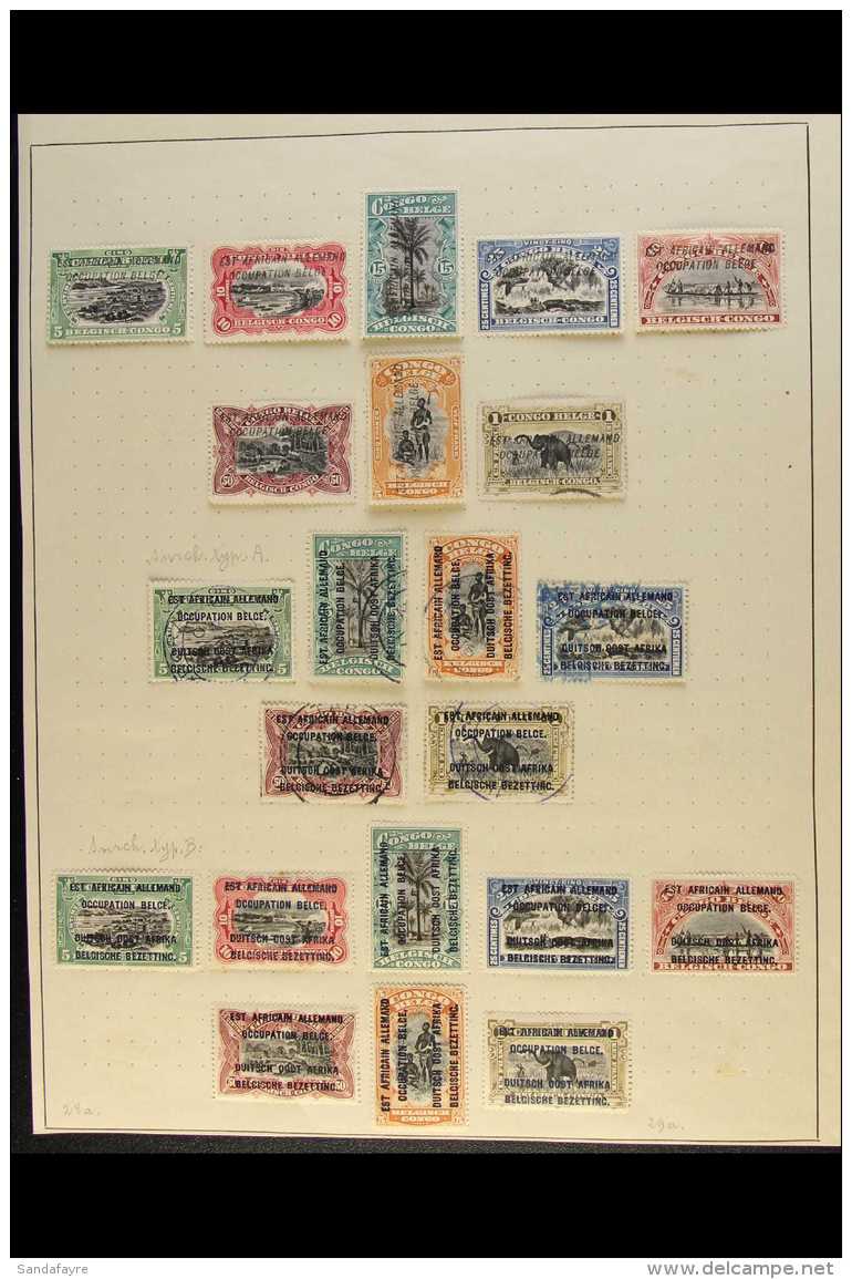 RUANDA URUNDI 1916 TO 1948 SEMI-SPECIALIZED COLLECTION Begins With An Unusual Set Of 1916 Occupation Overprints... - Autres & Non Classés