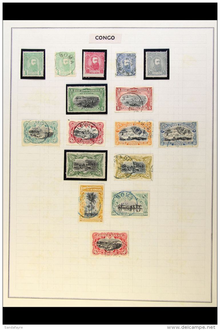 BELGIAN CONGO 1887-1960 FINE MINT &amp; USED COLLECTION On Leaves, Inc 1910 To 5f Used, 1931-39 Set Mint Or Used,... - Other & Unclassified