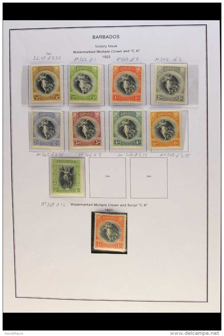 1912-52 MINT TWO KINGS COLLECTION Neatly Presented In Mounts On Printed Pages. Includes 1912-16 Set To 6d, 1916-19... - Barbades (...-1966)