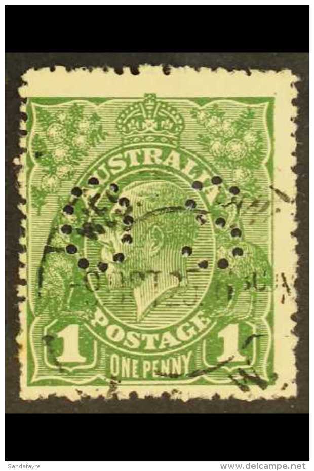 OFFICIAL 1924 1d Sage-green, KGV Head, No Watermark, SG O86, Centred To Lower Left, Otherwise Fine Used. For More... - Autres & Non Classés