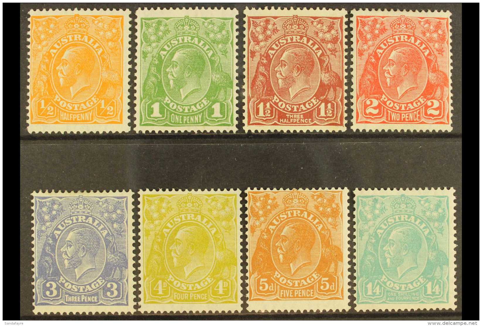 1931-36 King George V Heads Complete Set, SG 124/131, Fine Mint. (8 Stamps) For More Images, Please Visit... - Autres & Non Classés