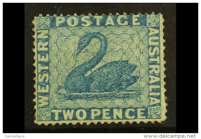 WESTERN AUSTRALIA 1860-64 2d Blue Perf 14, SG 39, Mint With Toned Gum. Fresh Appearance, For More Images, Please... - Altri & Non Classificati